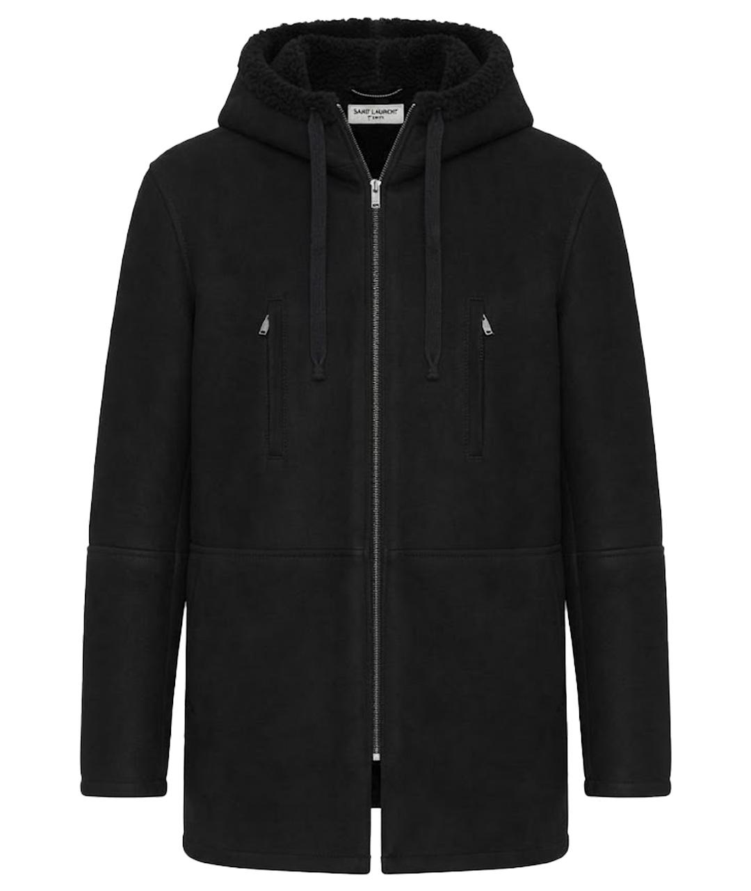 SAINT LAURENT Черная замшевая дубленка/шуба, фото 1