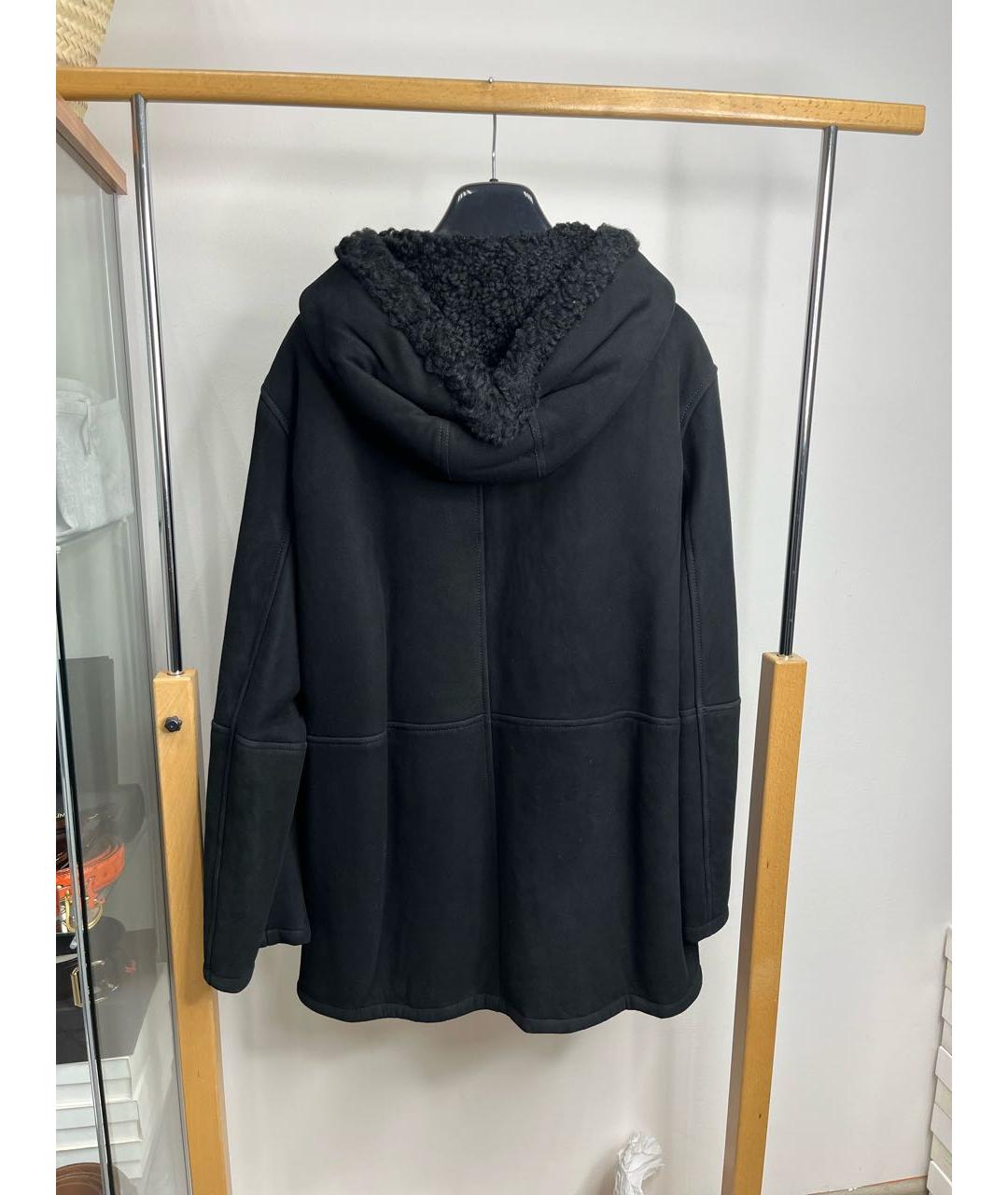 SAINT LAURENT Черная замшевая дубленка/шуба, фото 7