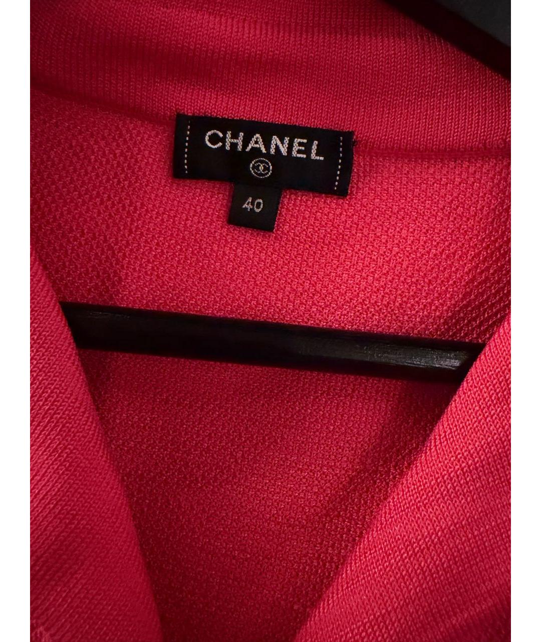CHANEL Фуксия вискозное платье, фото 6