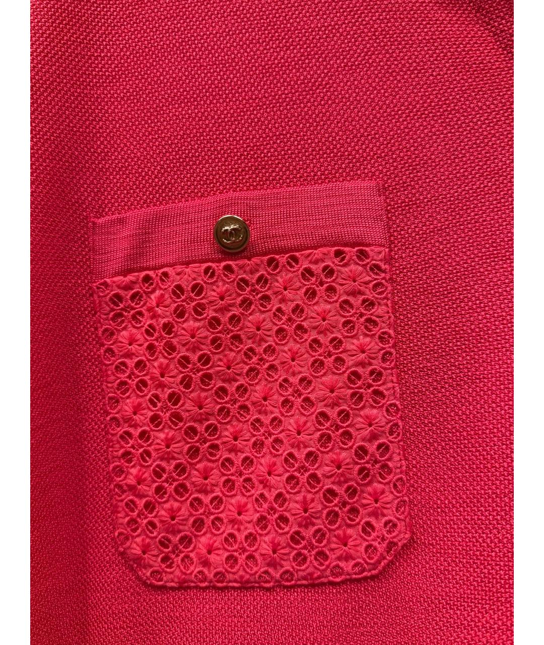 CHANEL Фуксия вискозное платье, фото 3