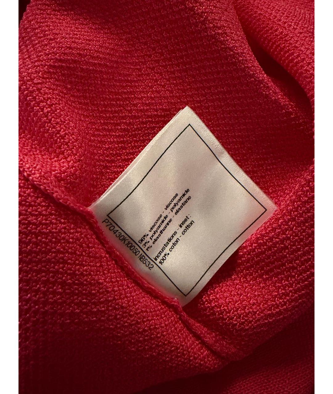 CHANEL Фуксия вискозное платье, фото 8