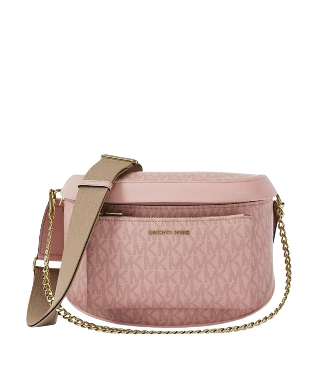 MICHAEL KORS Розовая поясная сумка из канвы, фото 1