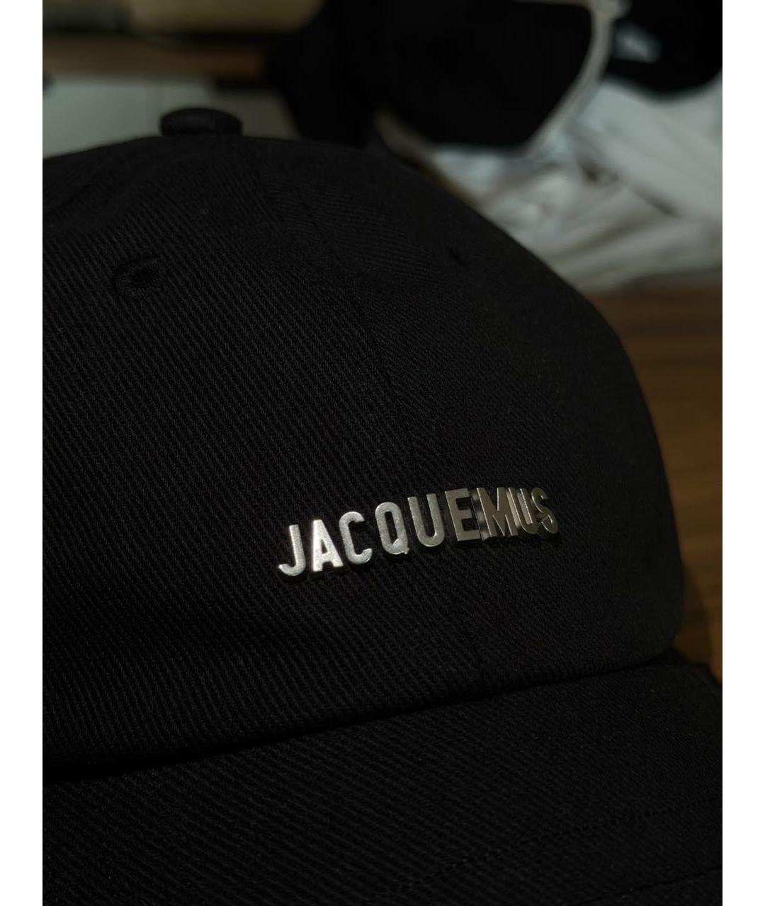 JACQUEMUS Черная хлопковая кепка, фото 4