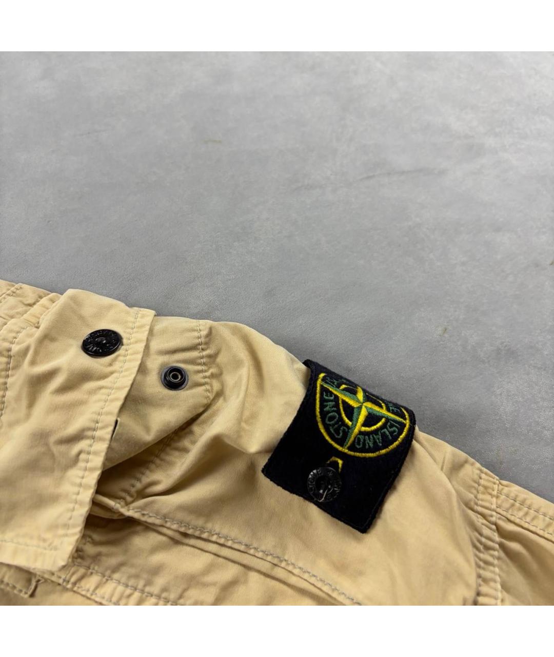 STONE ISLAND Бежевые хлопковые повседневные брюки, фото 2