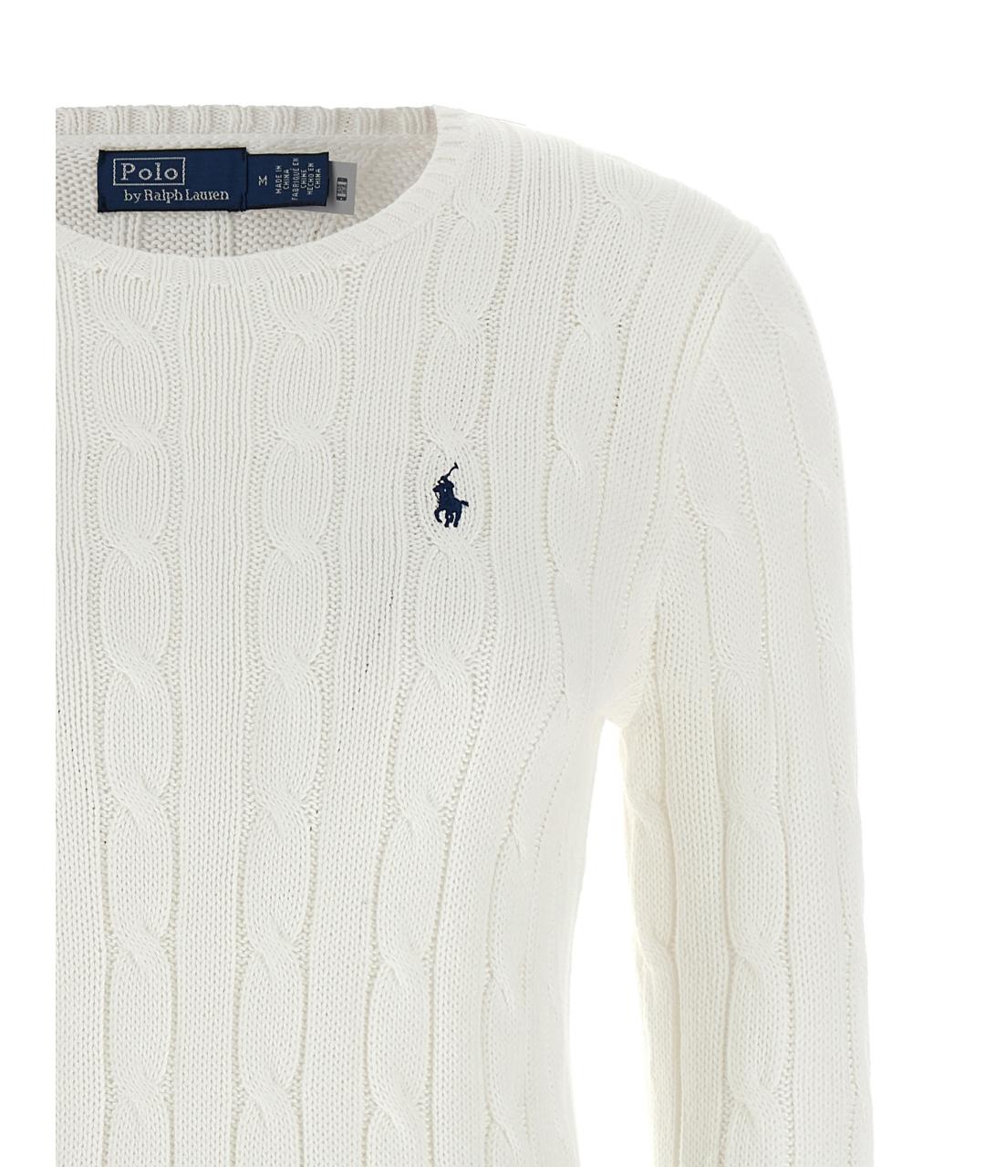 POLO RALPH LAUREN Белый хлопковый джемпер / свитер, фото 3