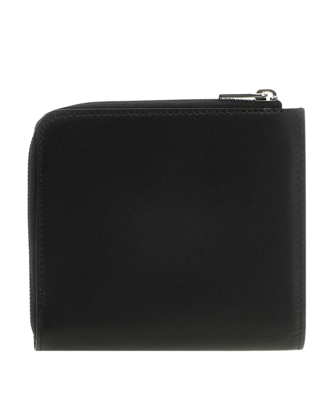 JIL SANDER Черный кожаный кошелек, фото 2
