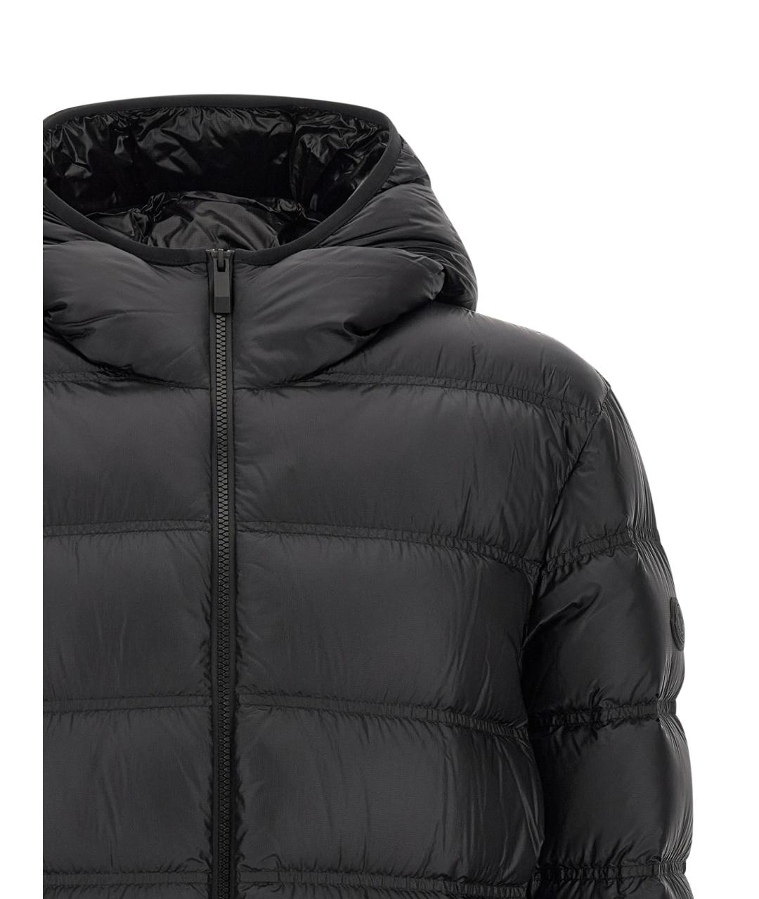 MONCLER Черный полиамидовый пуховик, фото 3