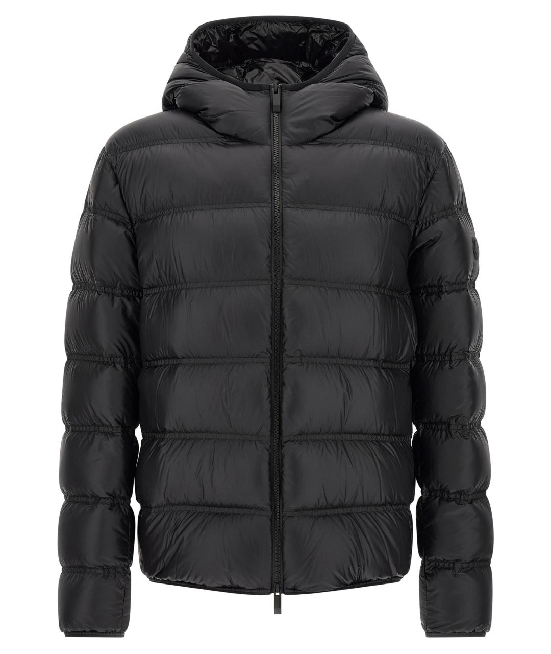 MONCLER Черный полиамидовый пуховик, фото 1