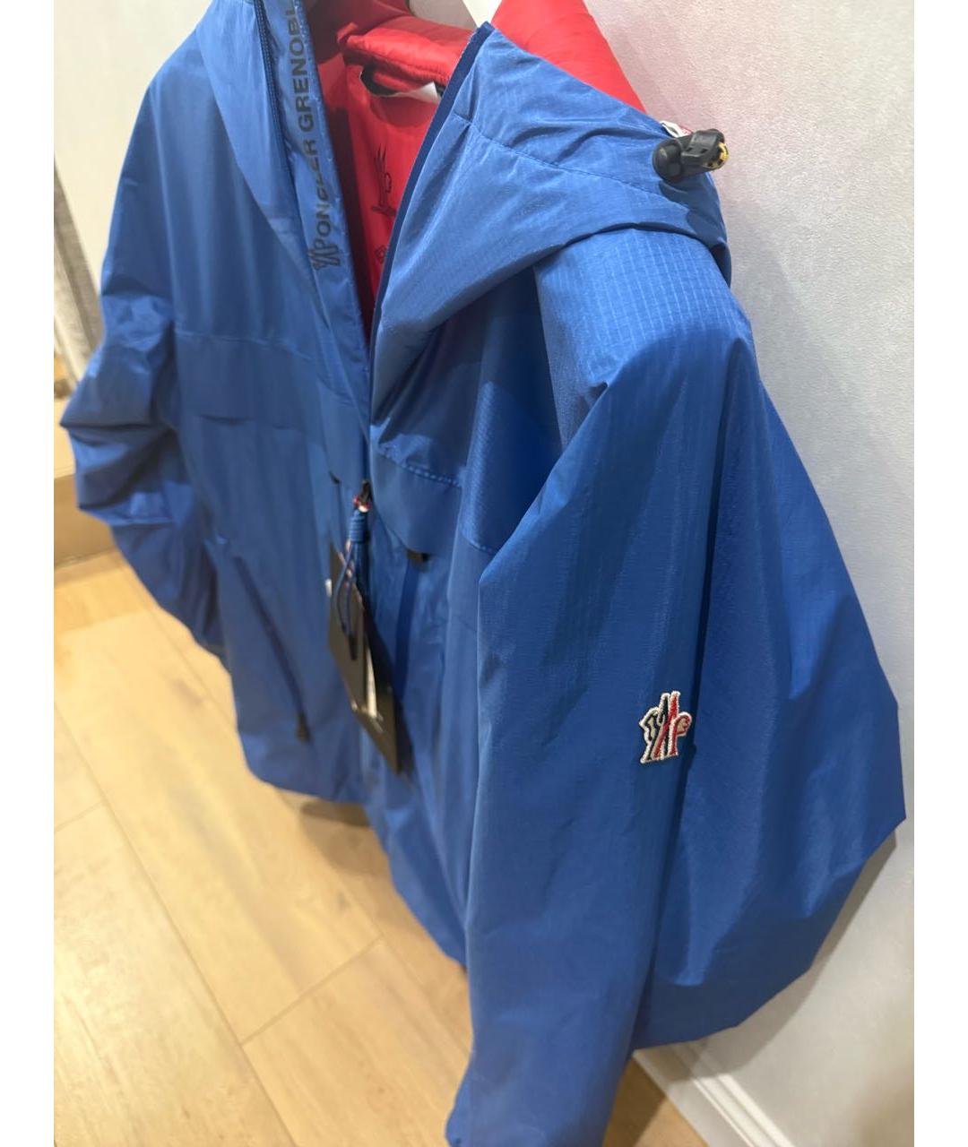 MONCLER GRENOBLE Синяя нейлоновая куртка, фото 5