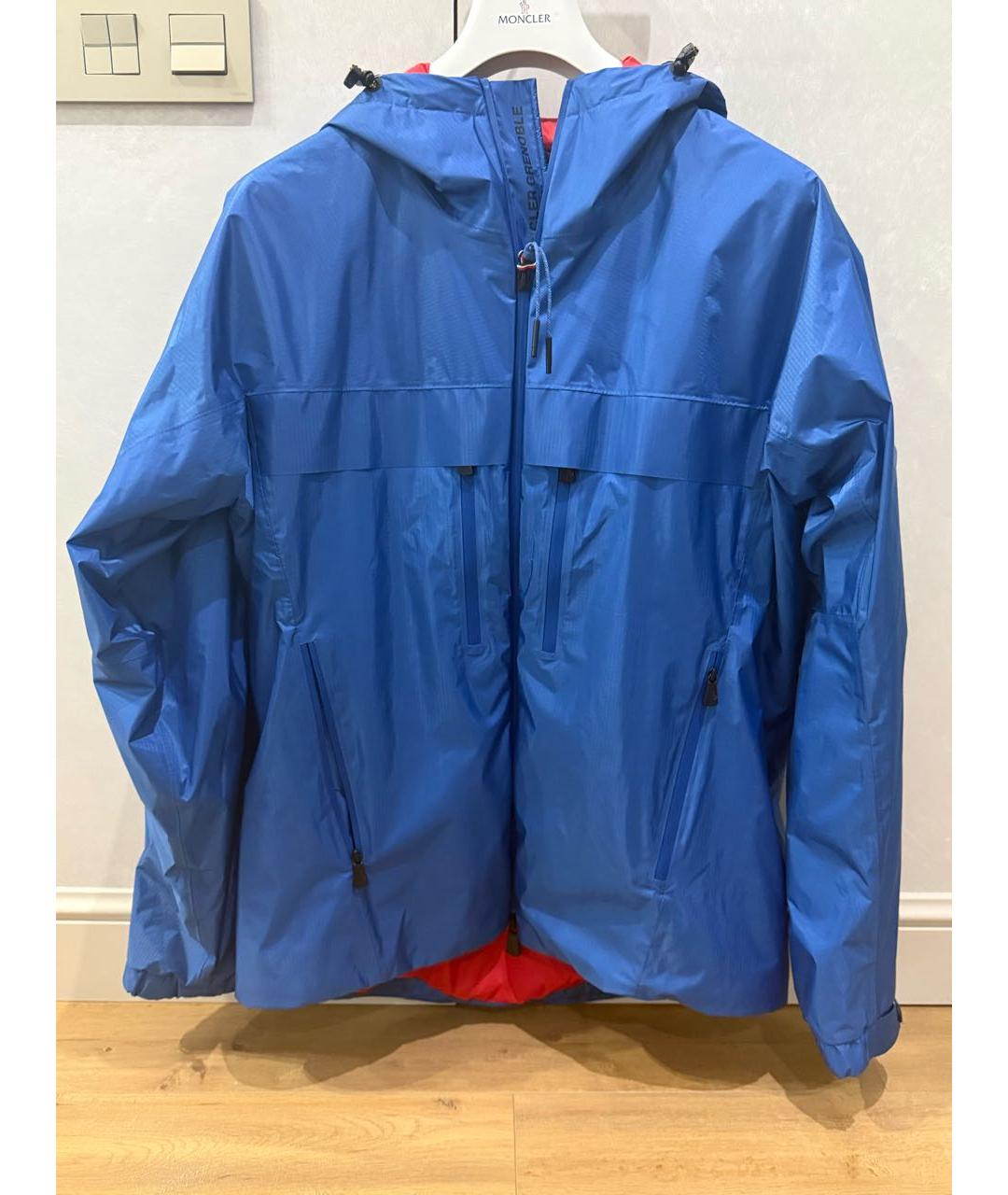 MONCLER GRENOBLE Синяя нейлоновая куртка, фото 6