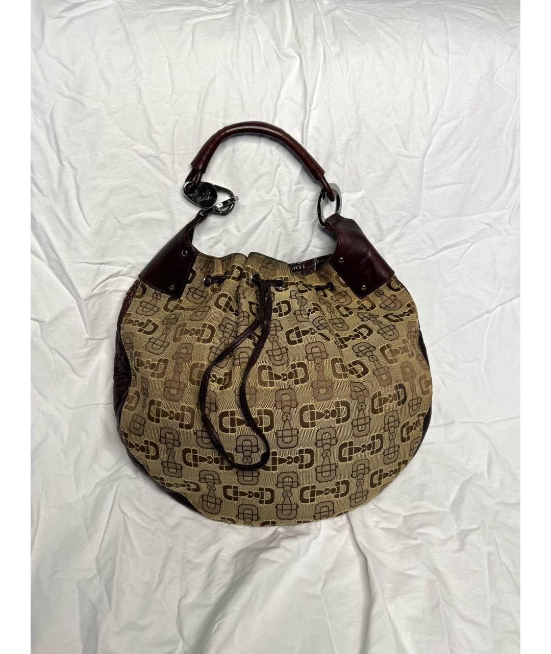 GUCCI Бежевая тканевая сумка через плечо, фото 9