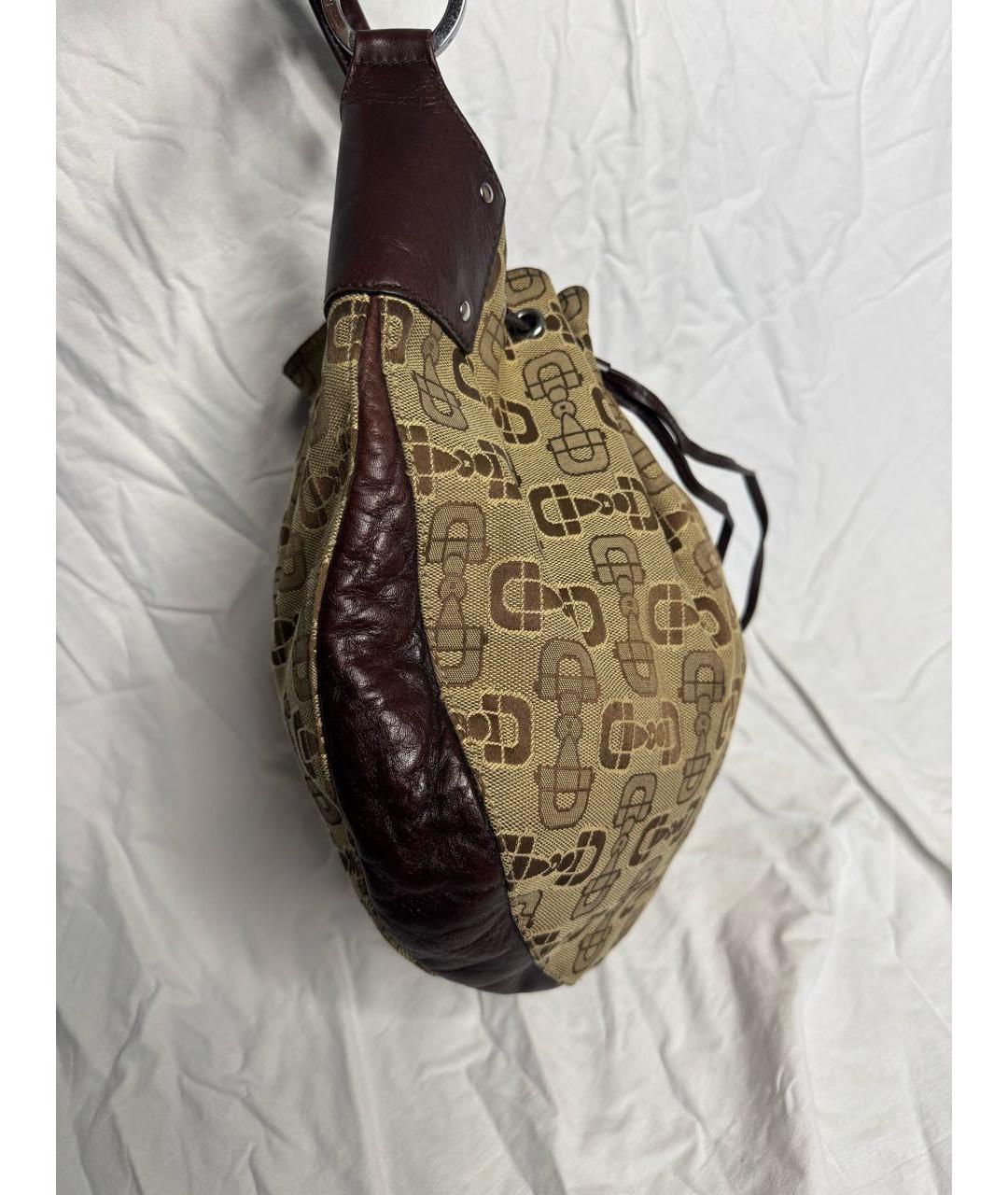 GUCCI Бежевая тканевая сумка через плечо, фото 2