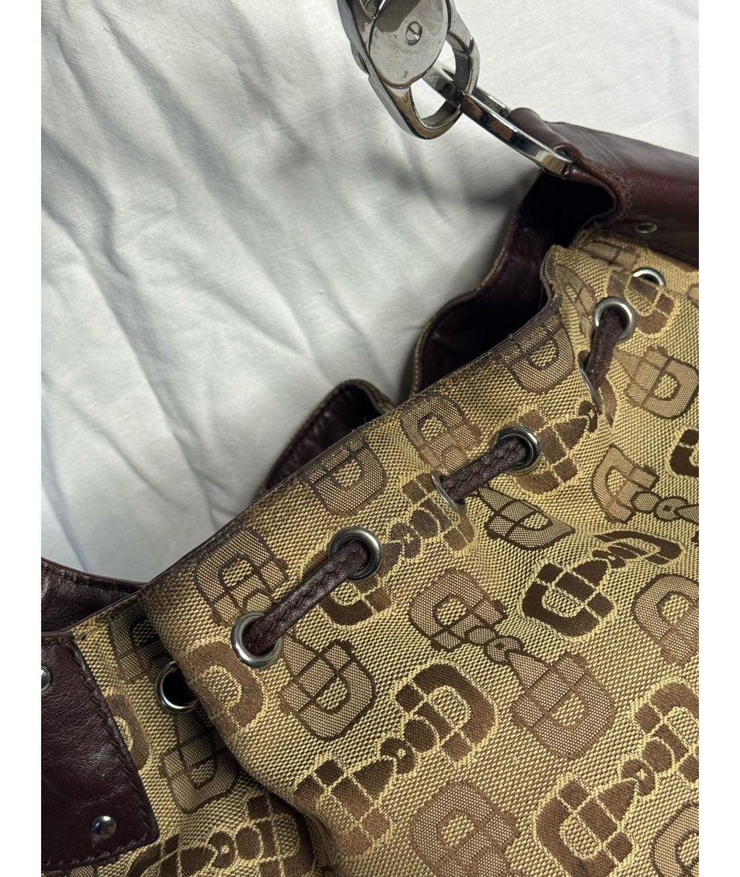 GUCCI Бежевая тканевая сумка через плечо, фото 6