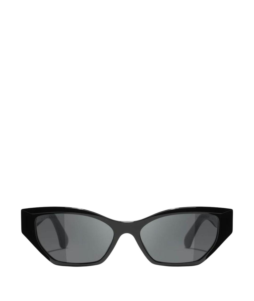 CHANEL Черные пластиковые солнцезащитные очки, фото 1