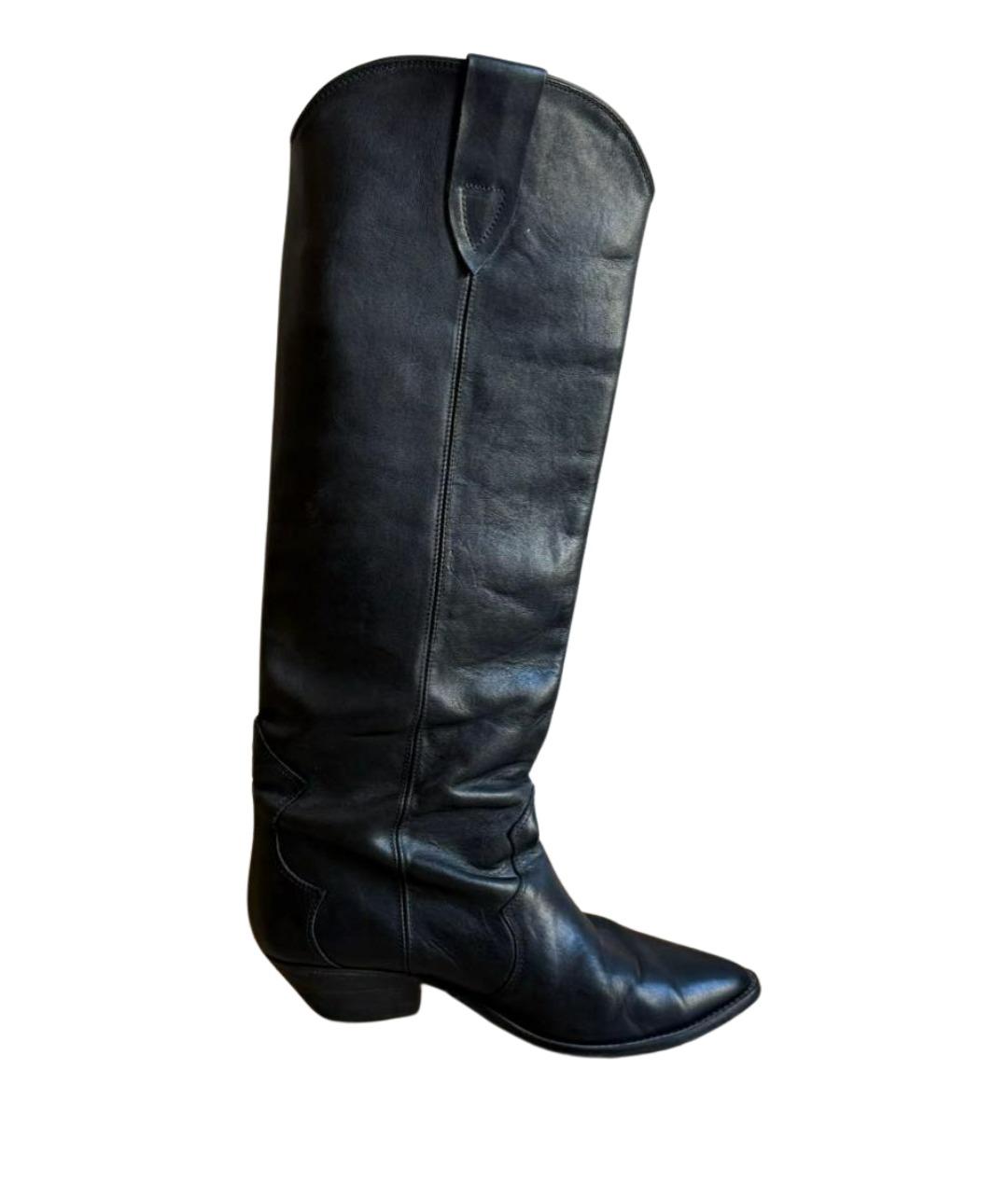 ISABEL MARANT Черные кожаные сапоги, фото 1