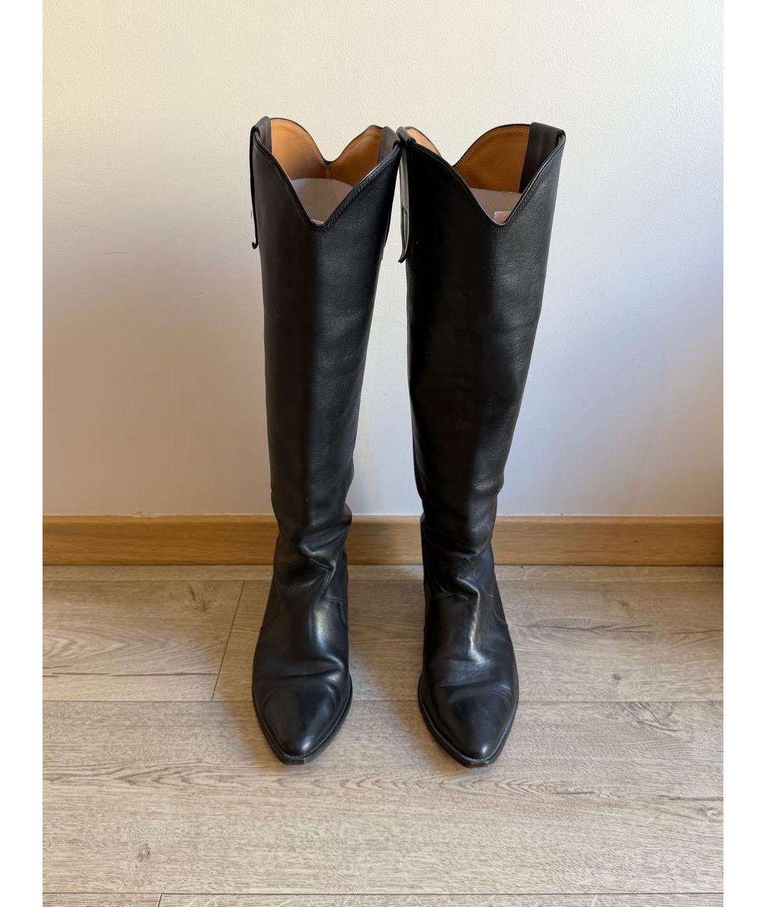 ISABEL MARANT Черные кожаные сапоги, фото 2