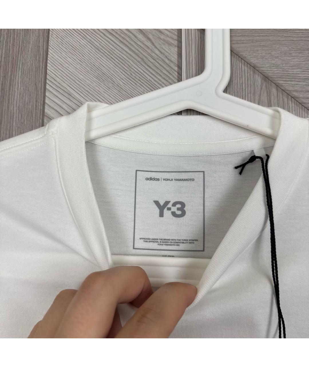 Y-3 Белая хлопковая футболка, фото 4