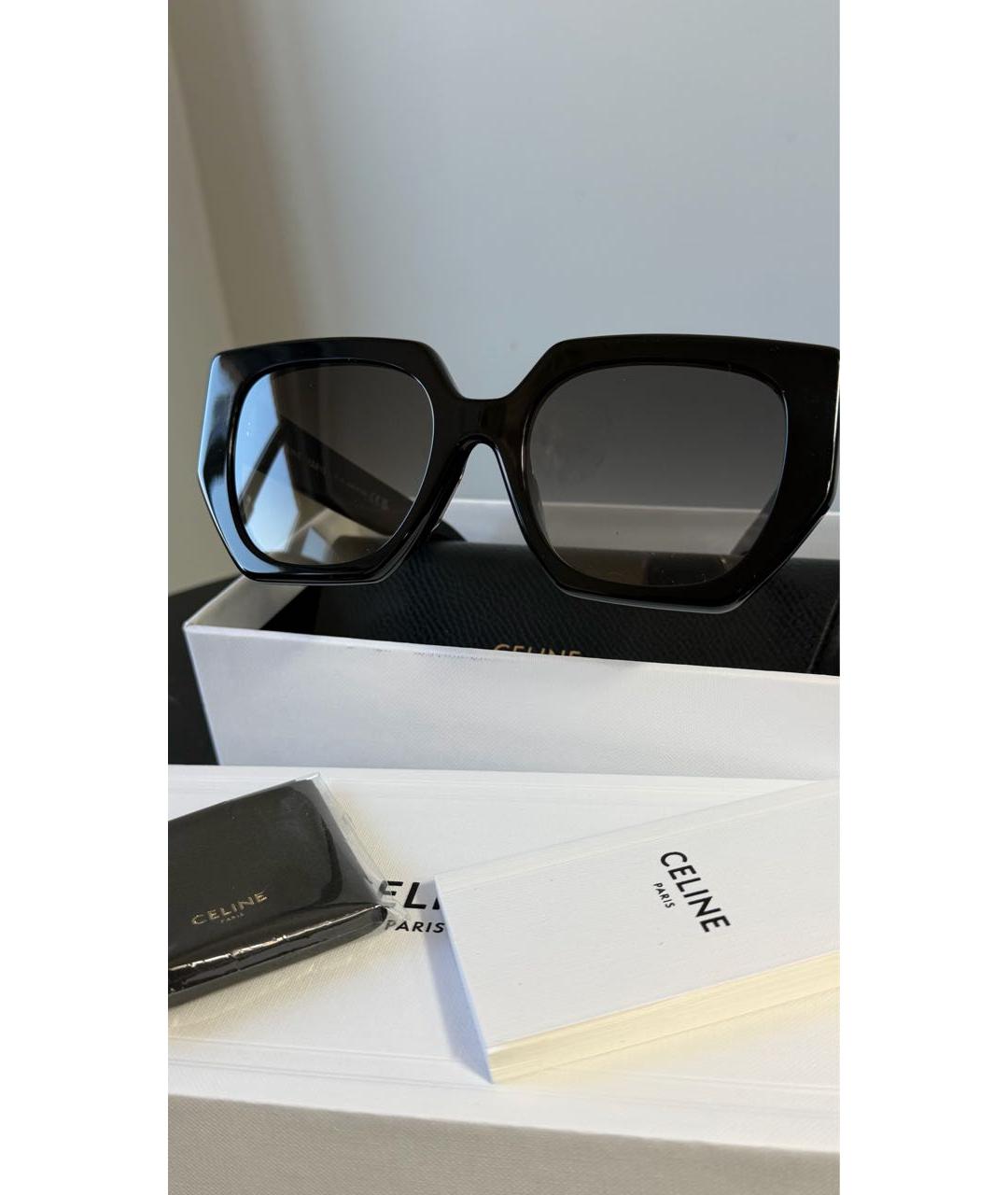 CELINE Черные пластиковые солнцезащитные очки, фото 4