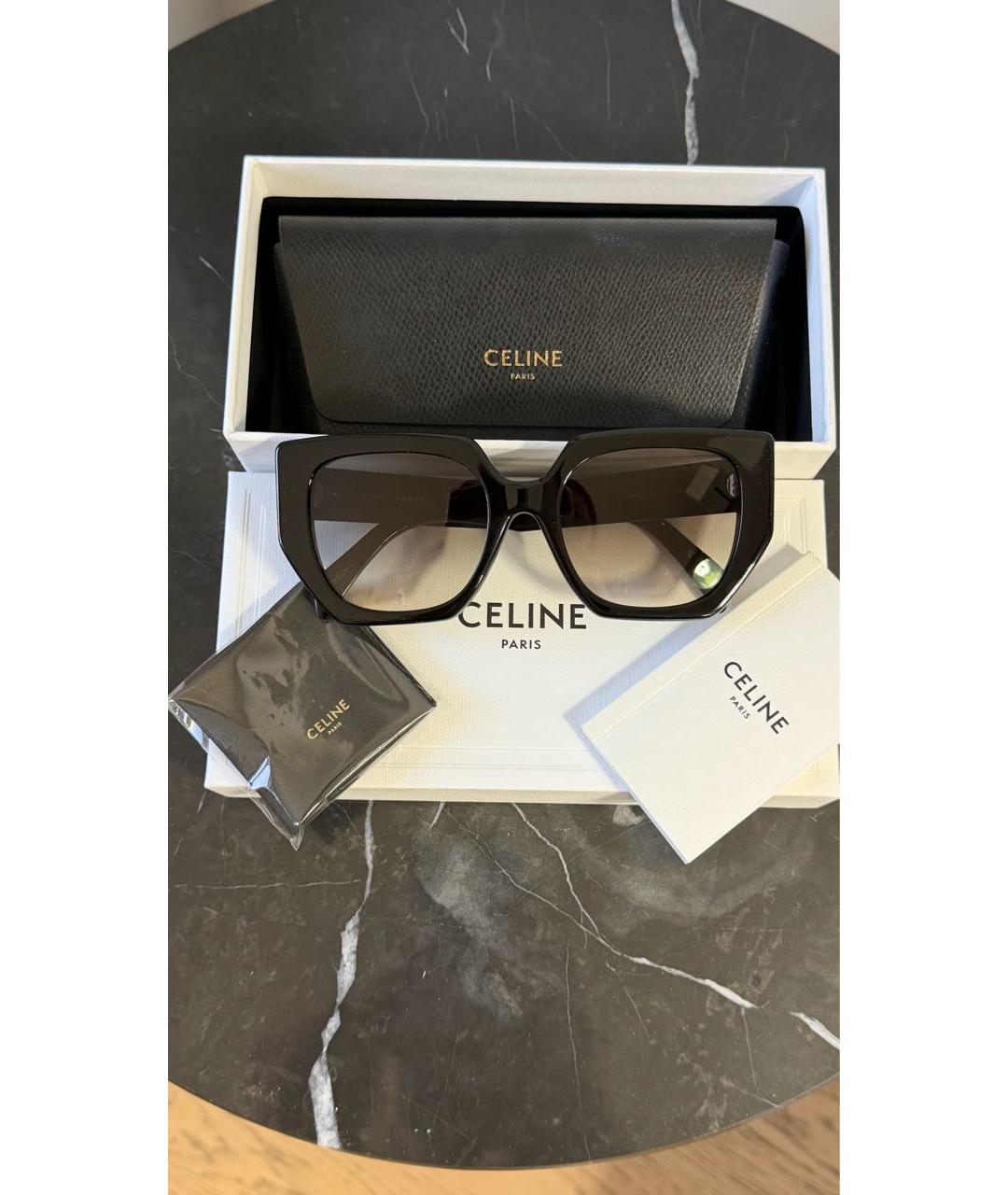 CELINE Черные пластиковые солнцезащитные очки, фото 5