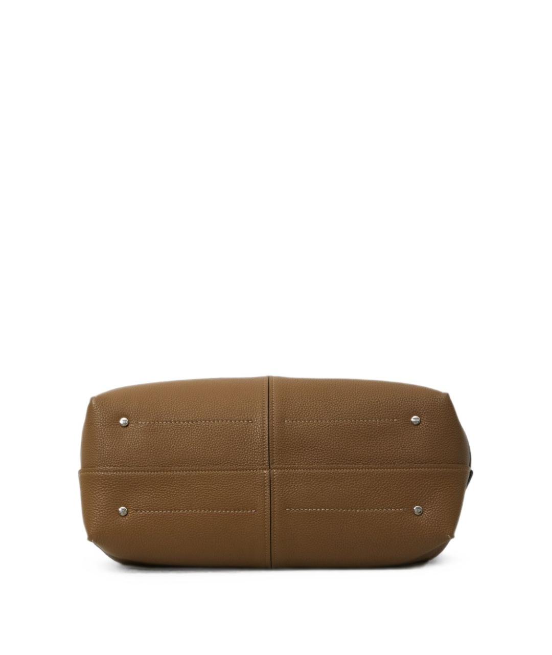 TOD'S Коричневая кожаная сумка тоут, фото 4