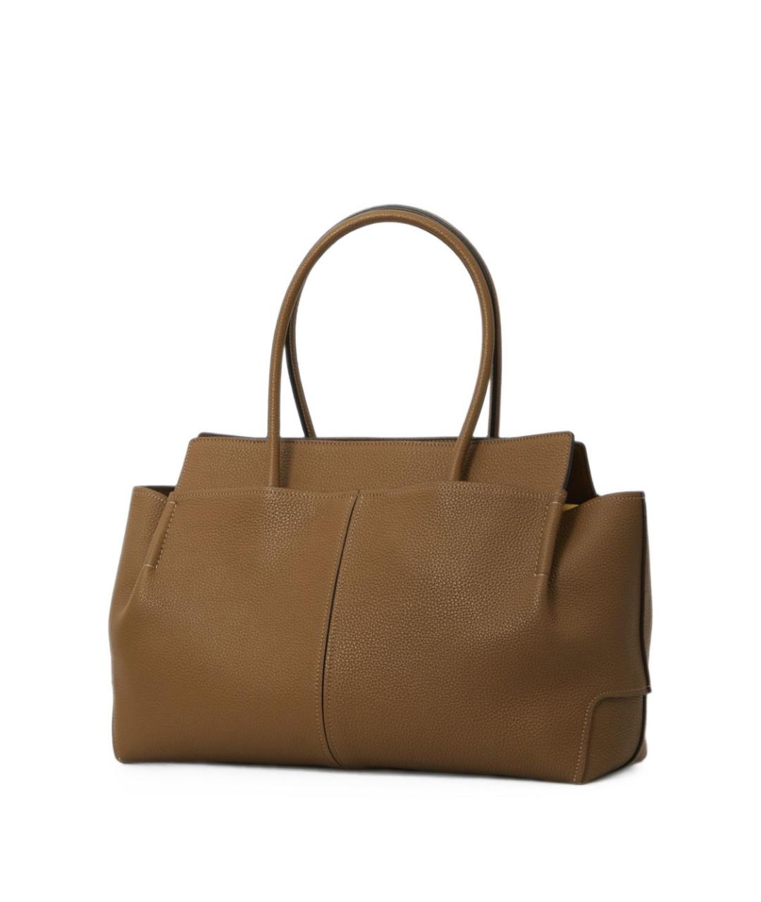 TOD'S Коричневая кожаная сумка тоут, фото 2