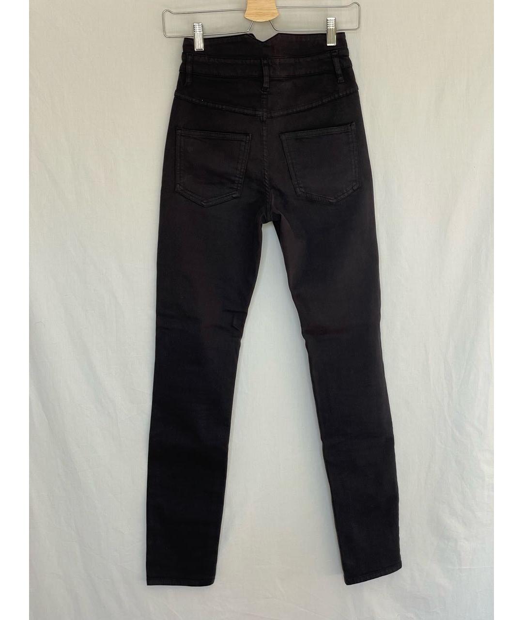 ISABEL MARANT ETOILE Черные хлопко-эластановые джинсы слим, фото 5