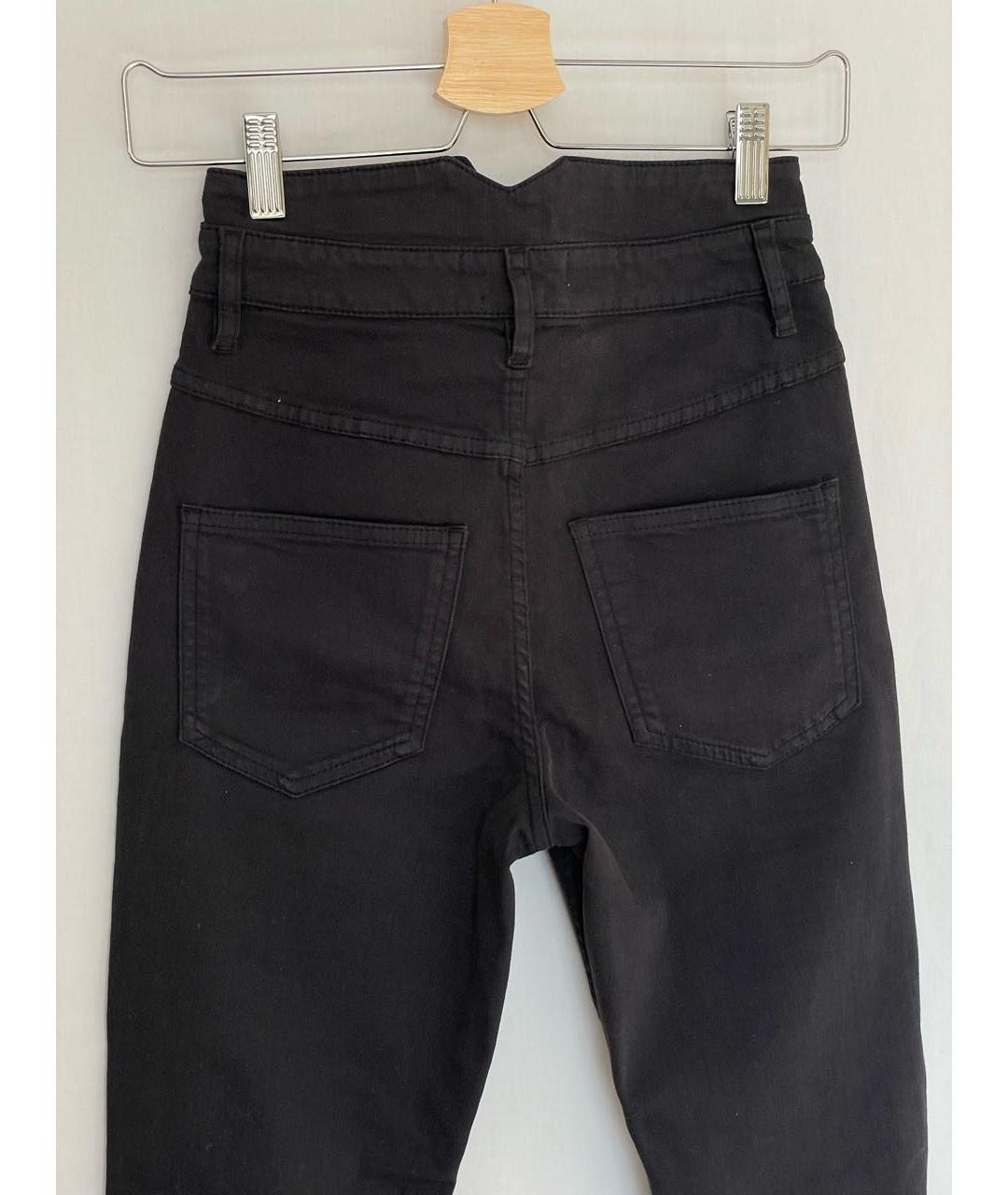 ISABEL MARANT ETOILE Черные хлопко-эластановые джинсы слим, фото 6