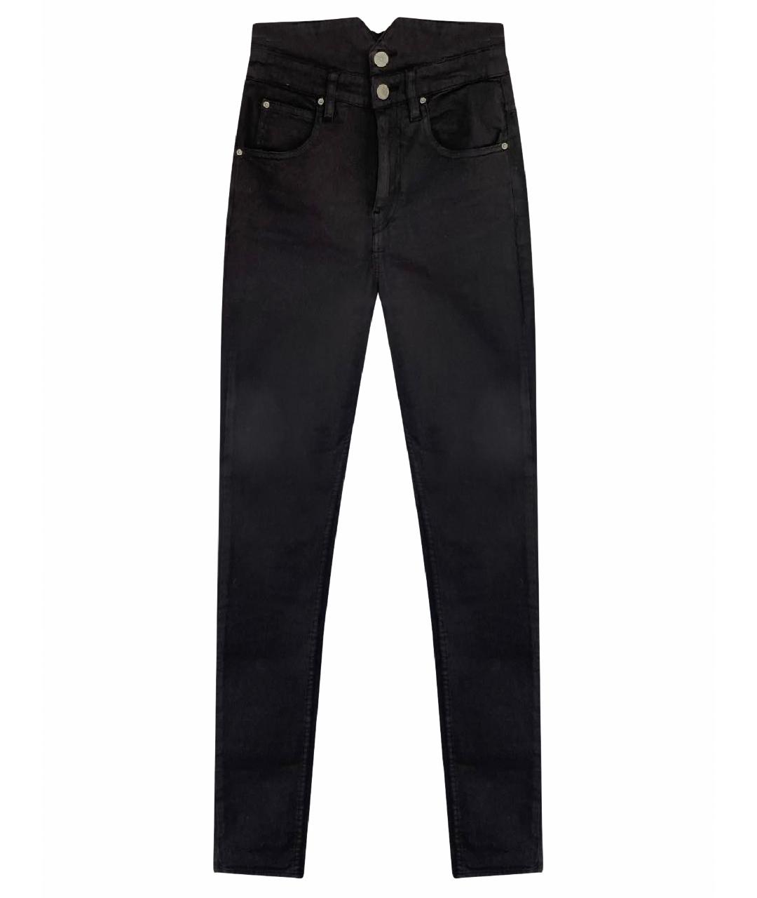 ISABEL MARANT ETOILE Черные хлопко-эластановые джинсы слим, фото 1