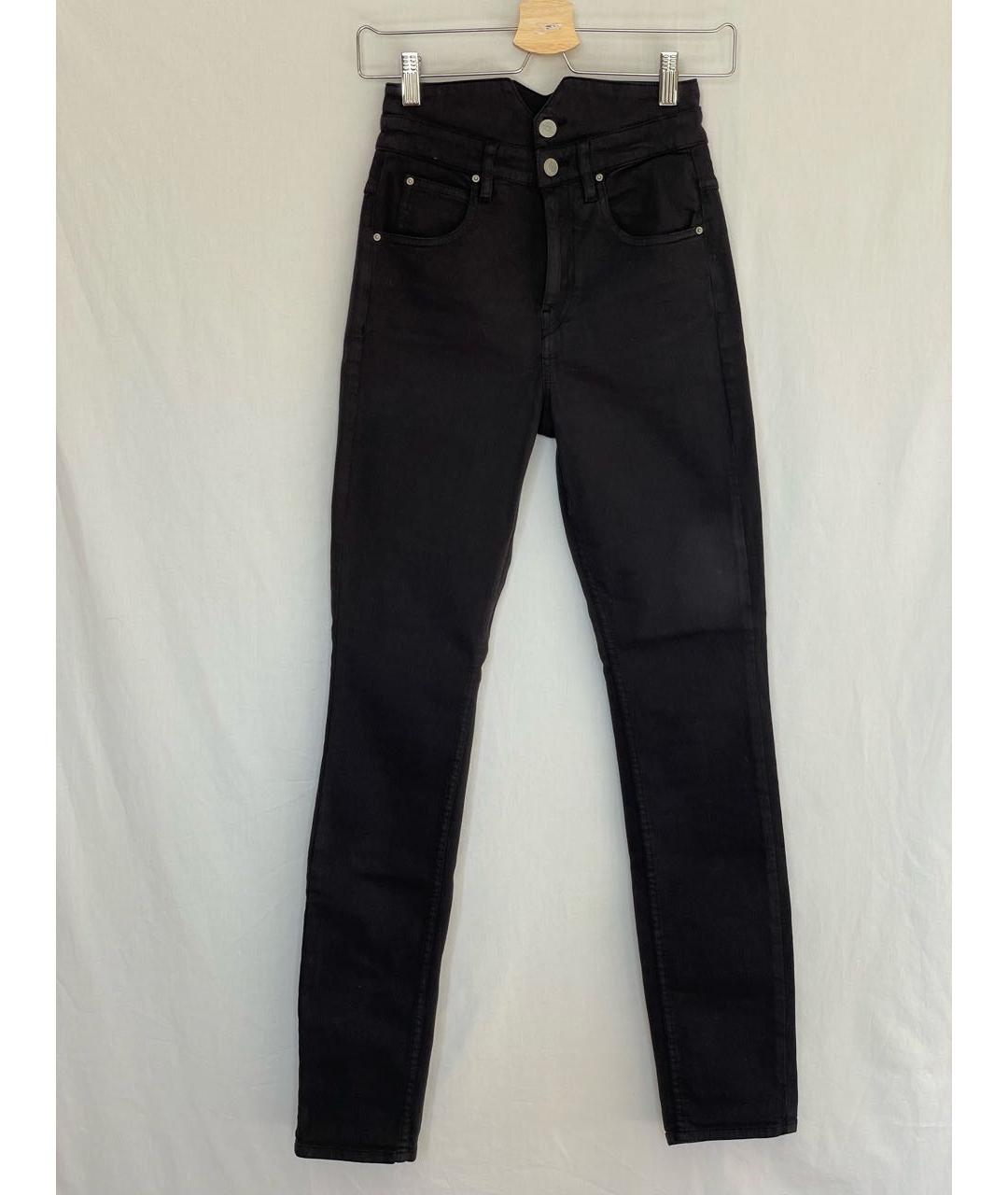 ISABEL MARANT ETOILE Черные хлопко-эластановые джинсы слим, фото 9