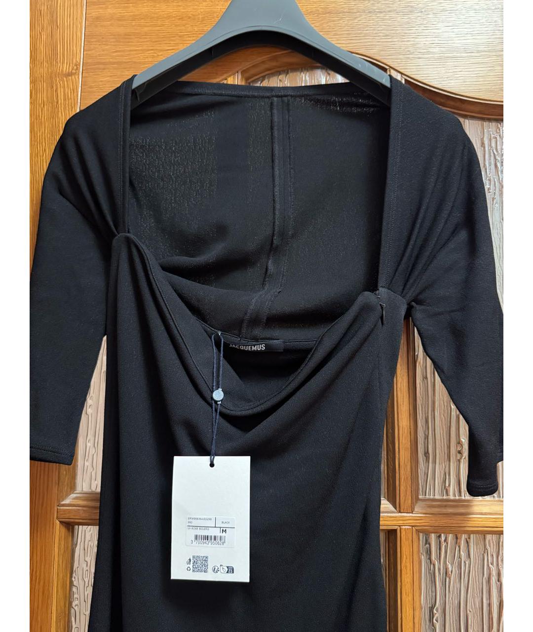 JACQUEMUS Черное полиамидовое вечернее платье, фото 4