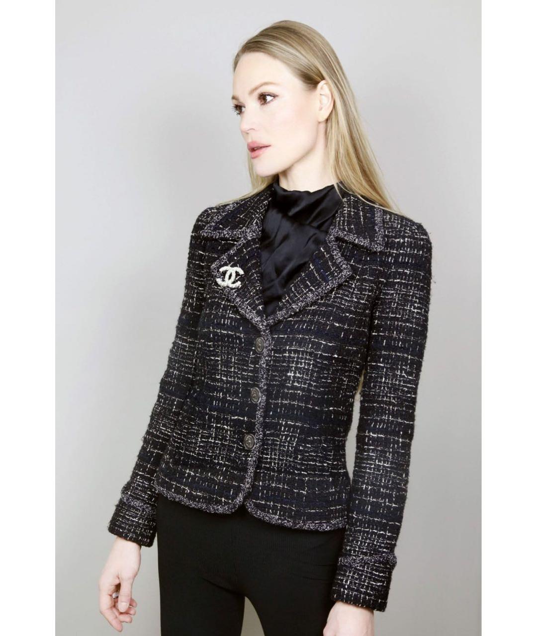 CHANEL Черный твидовый костюм с юбками, фото 4
