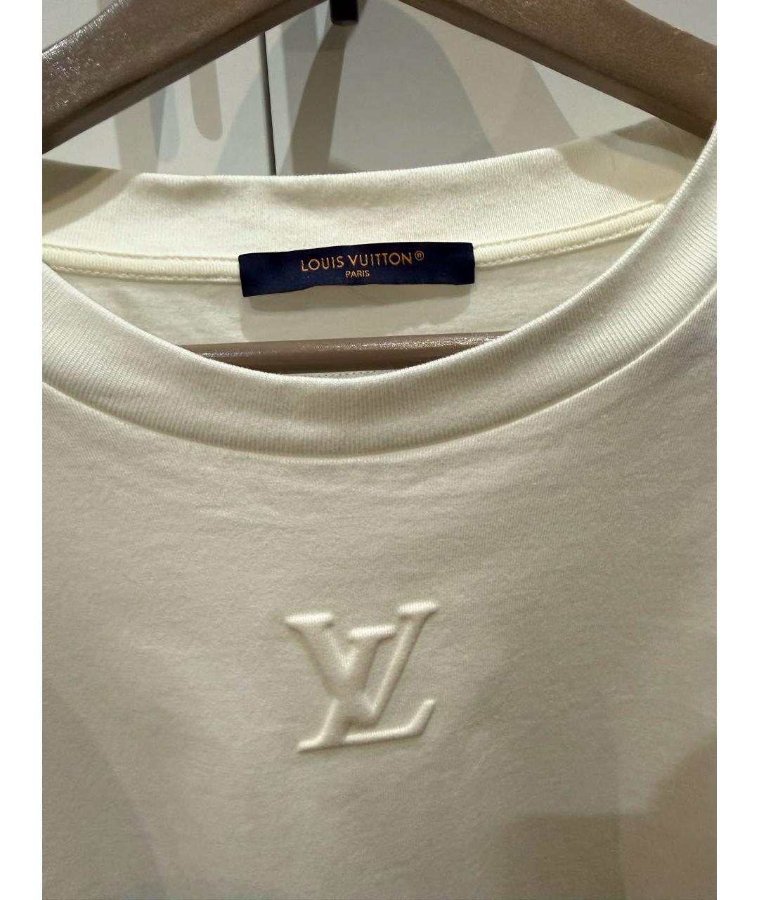 LOUIS VUITTON Белая хлопковая футболка, фото 3