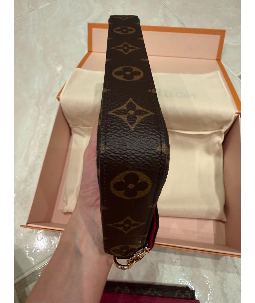 LOUIS VUITTON Коричневая сумка через плечо из канвы, фото 8