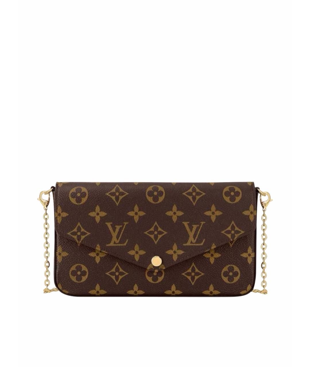 LOUIS VUITTON Коричневая сумка через плечо из канвы, фото 1