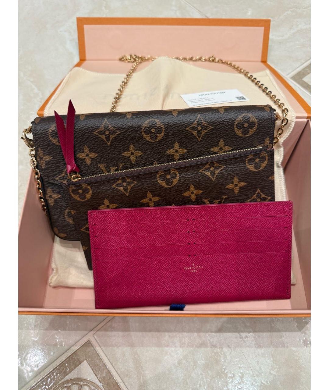 LOUIS VUITTON Коричневая сумка через плечо из канвы, фото 7
