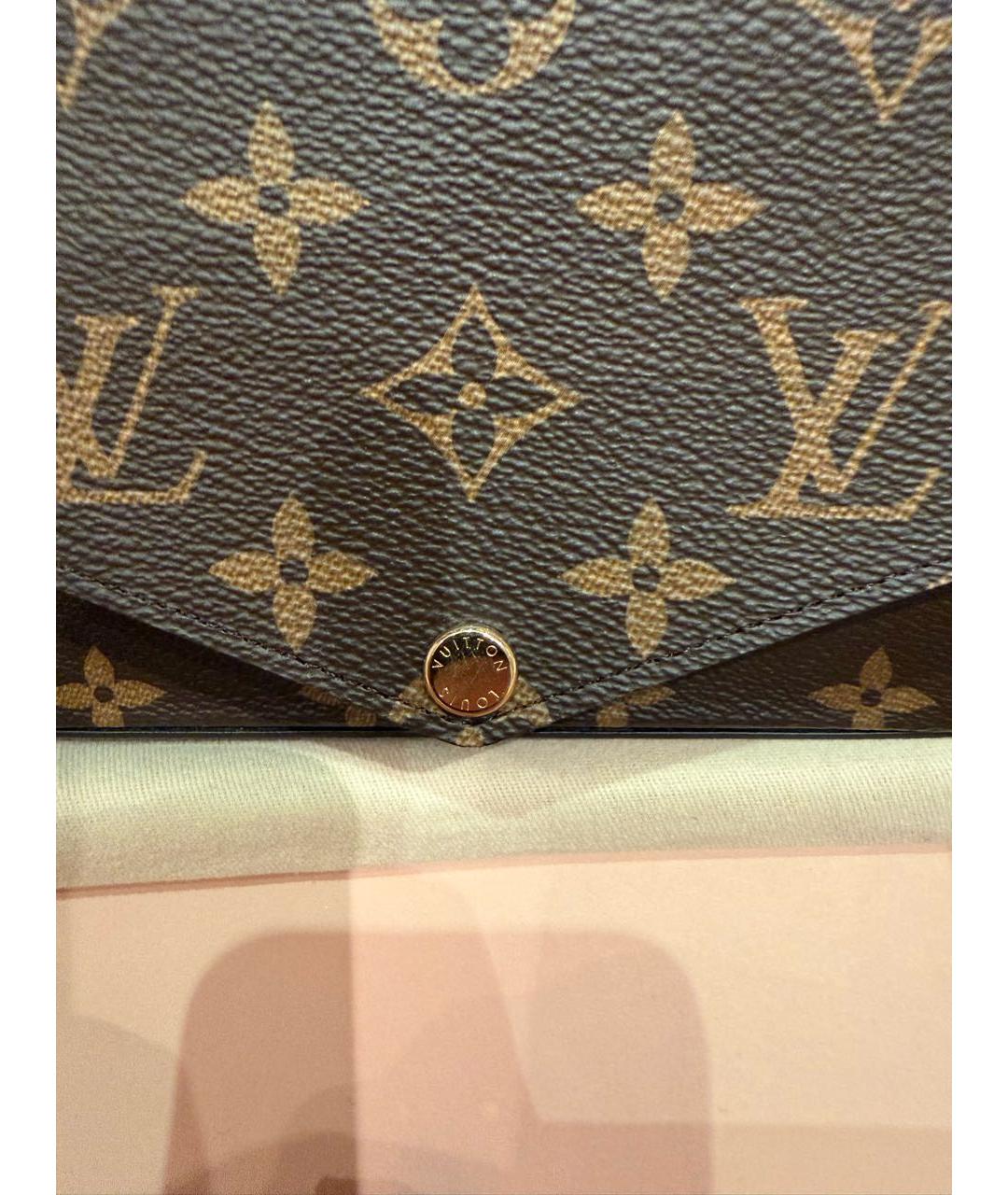 LOUIS VUITTON Коричневая сумка через плечо из канвы, фото 4