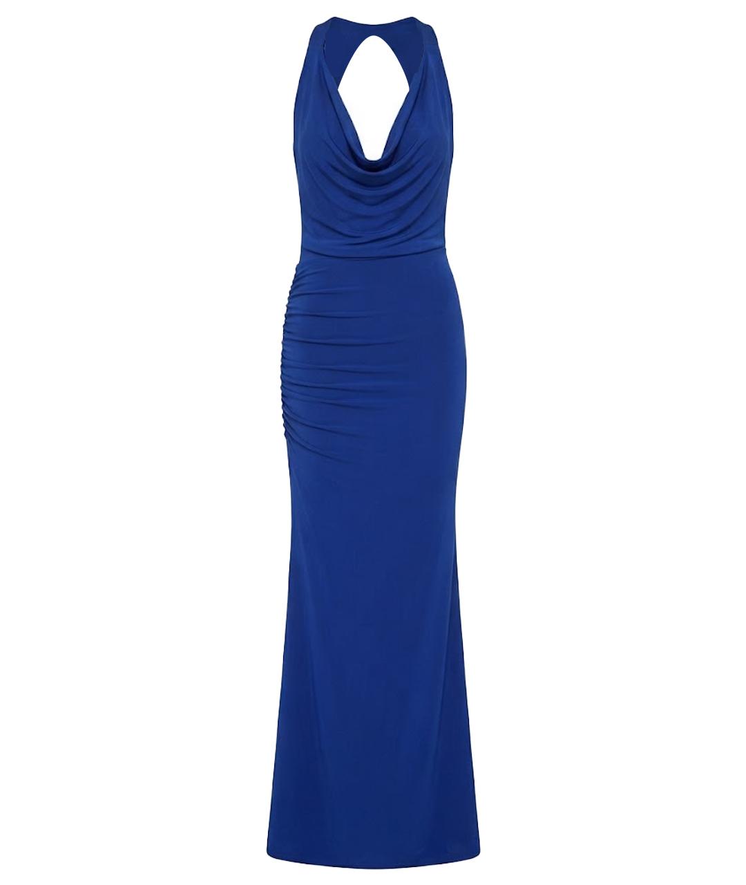 BCBG MAXAZRIA Синее ацетатное вечернее платье, фото 1