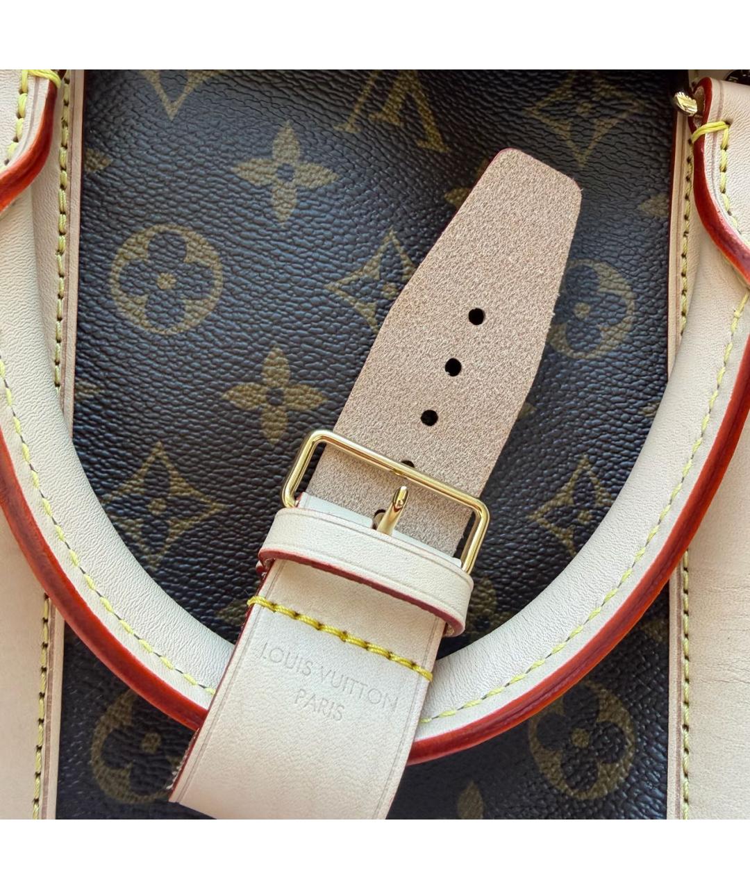 LOUIS VUITTON Коричневая дорожная/спортивная сумка из канвы, фото 4