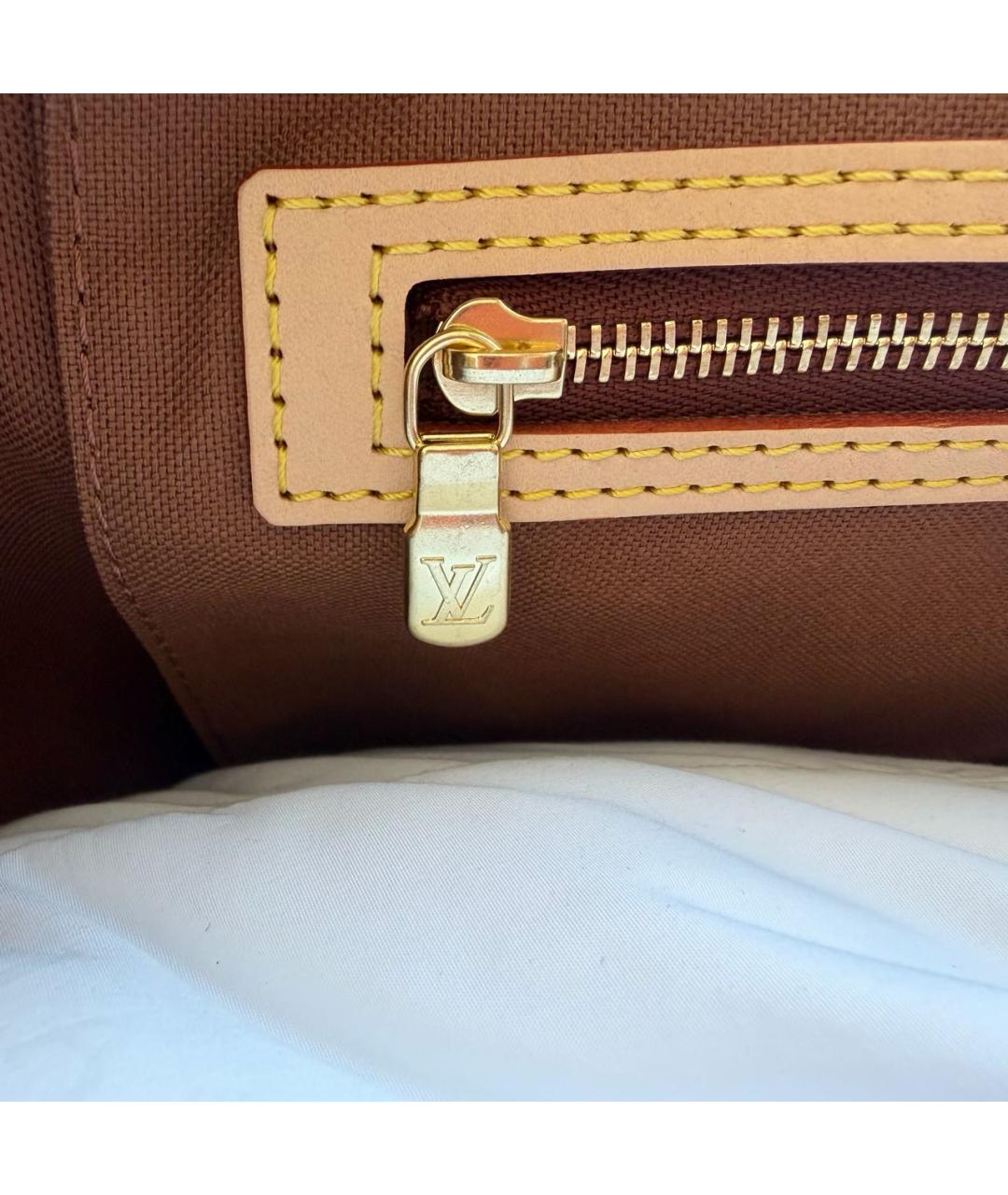 LOUIS VUITTON Коричневая дорожная/спортивная сумка из канвы, фото 3