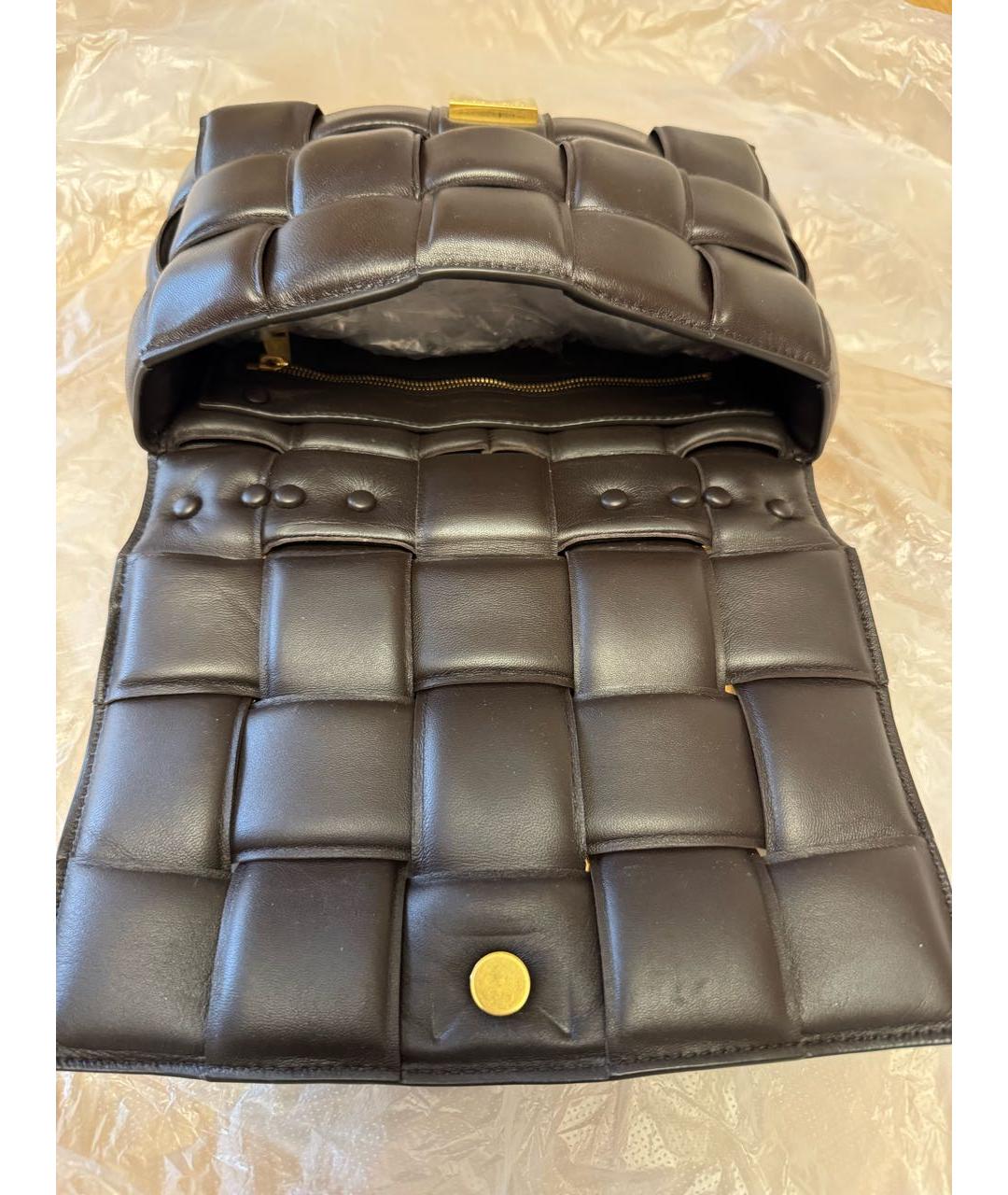 BOTTEGA VENETA Коричневая кожаная сумка через плечо, фото 4