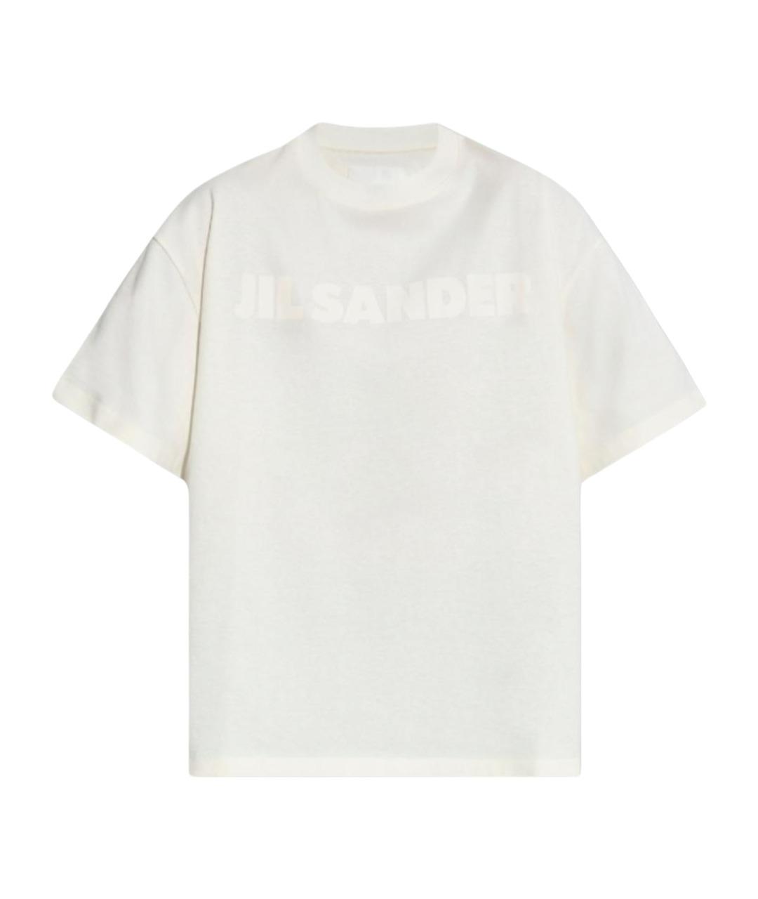 JIL SANDER Белая хлопковая футболка, фото 1