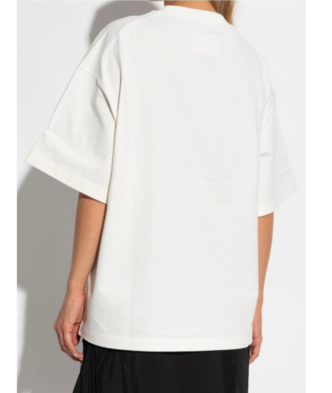 JIL SANDER Белая хлопковая футболка, фото 2
