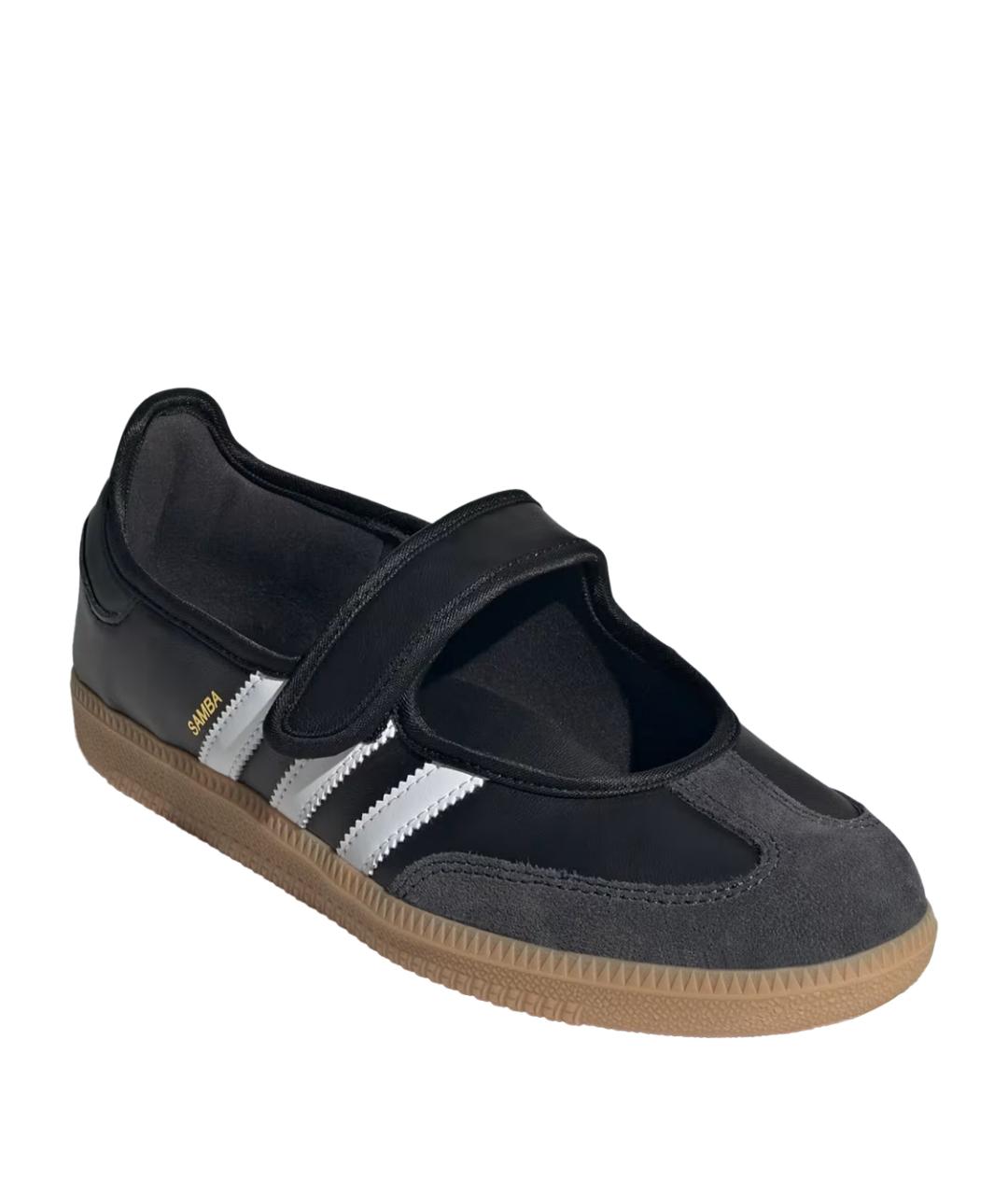 ADIDAS Черные кожаные балетки, фото 2