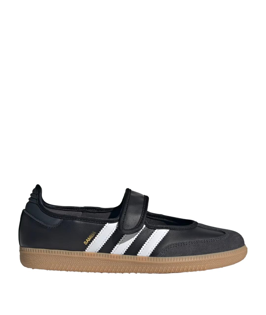ADIDAS Черные кожаные балетки, фото 1
