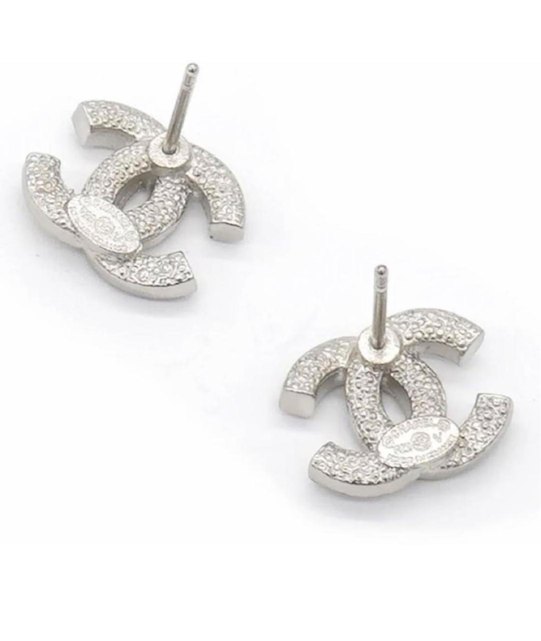 CHANEL Серебряные металлические серьги, фото 3
