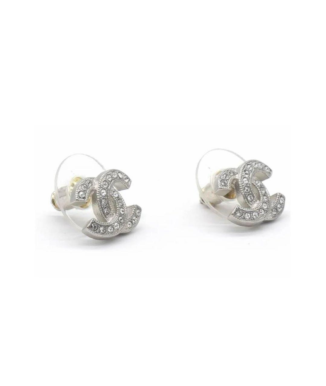 CHANEL Серебряные металлические серьги, фото 2