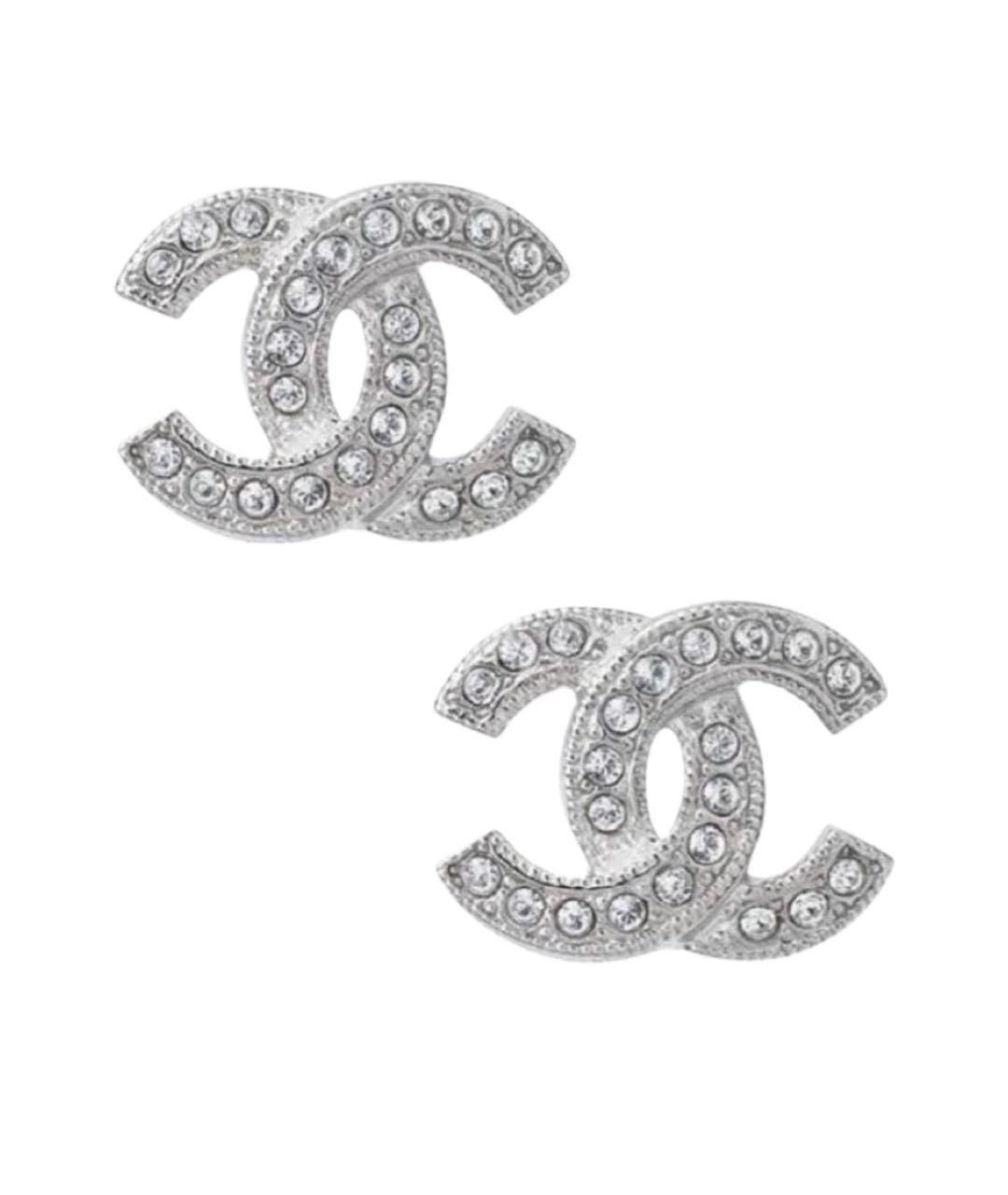 CHANEL Серебряные металлические серьги, фото 1