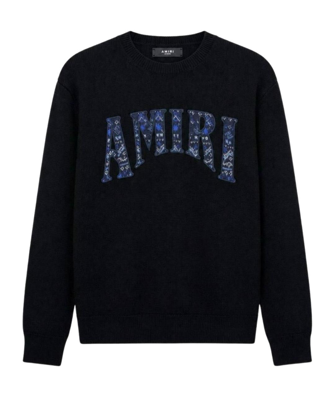 AMIRI Черный шерстяной джемпер / свитер, фото 1