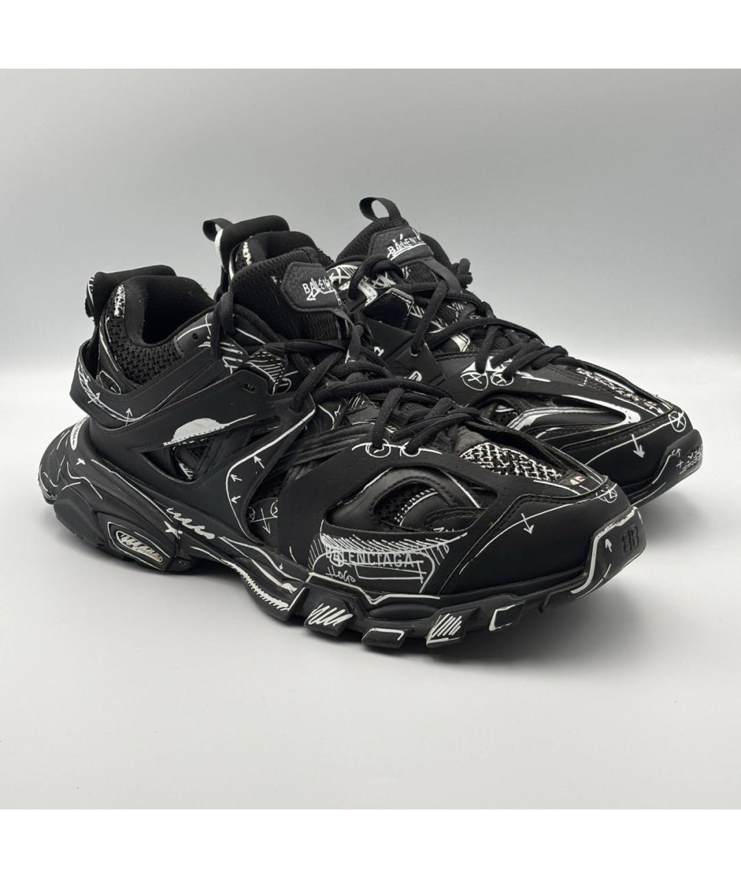 BALENCIAGA Черные синтетические низкие кроссовки / кеды, фото 2