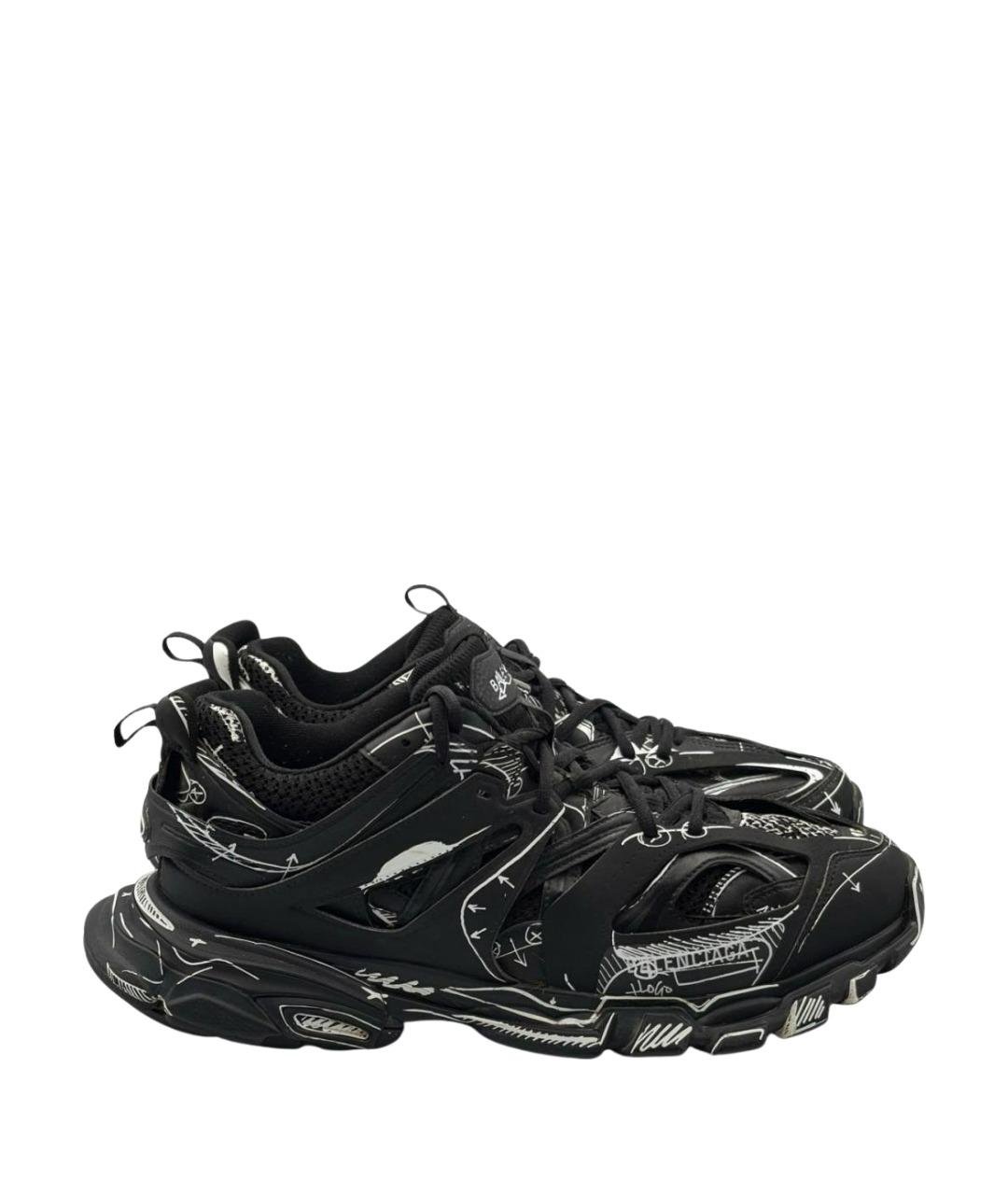 BALENCIAGA Черные синтетические низкие кроссовки / кеды, фото 1